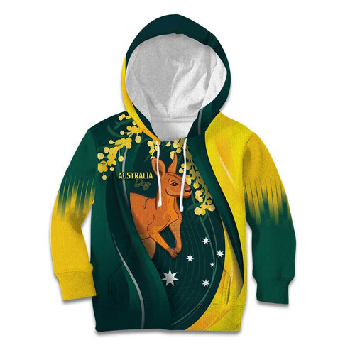Australia Day Kid Hoodie Kangaroo National Color