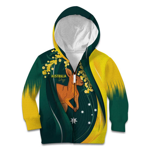 Australia Day Kid Hoodie Kangaroo National Color