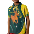 Australia Day Kid Polo Shirt Kangaroo National Color