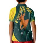 Australia Day Kid Polo Shirt Kangaroo National Color