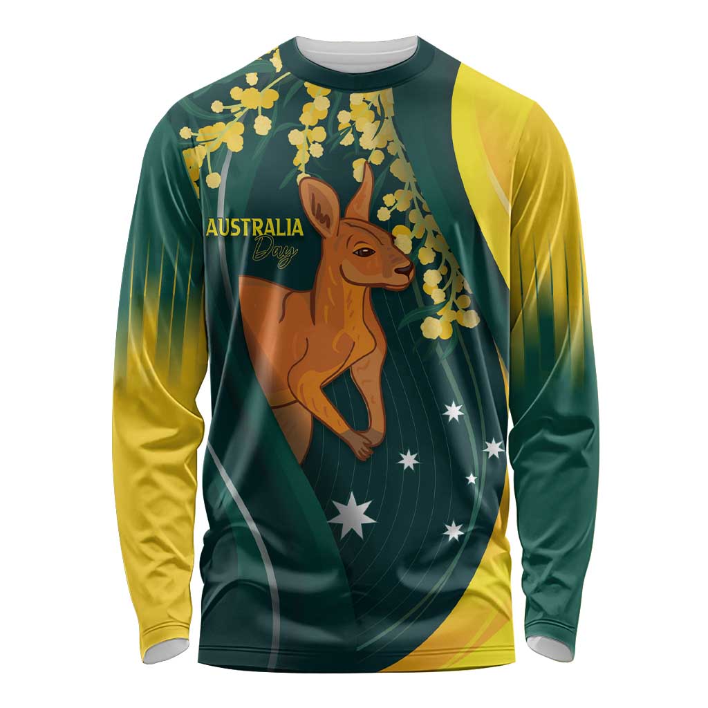 Australia Day Long Sleeve Shirt Kangaroo National Color