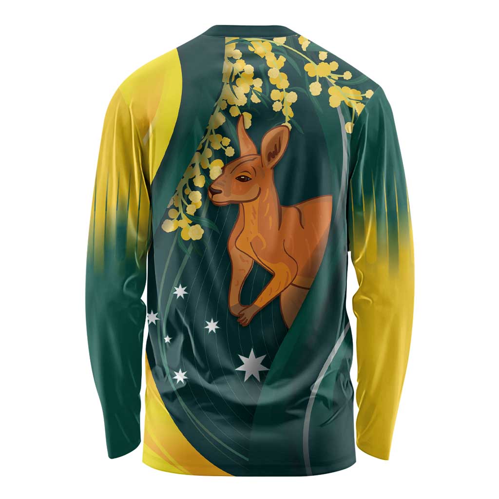 Australia Day Long Sleeve Shirt Kangaroo National Color