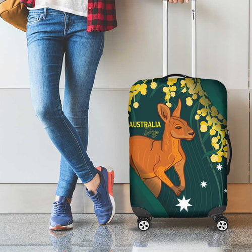 Australia Day Luggage Cover Kangaroo National Color