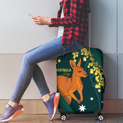 Australia Day Luggage Cover Kangaroo National Color