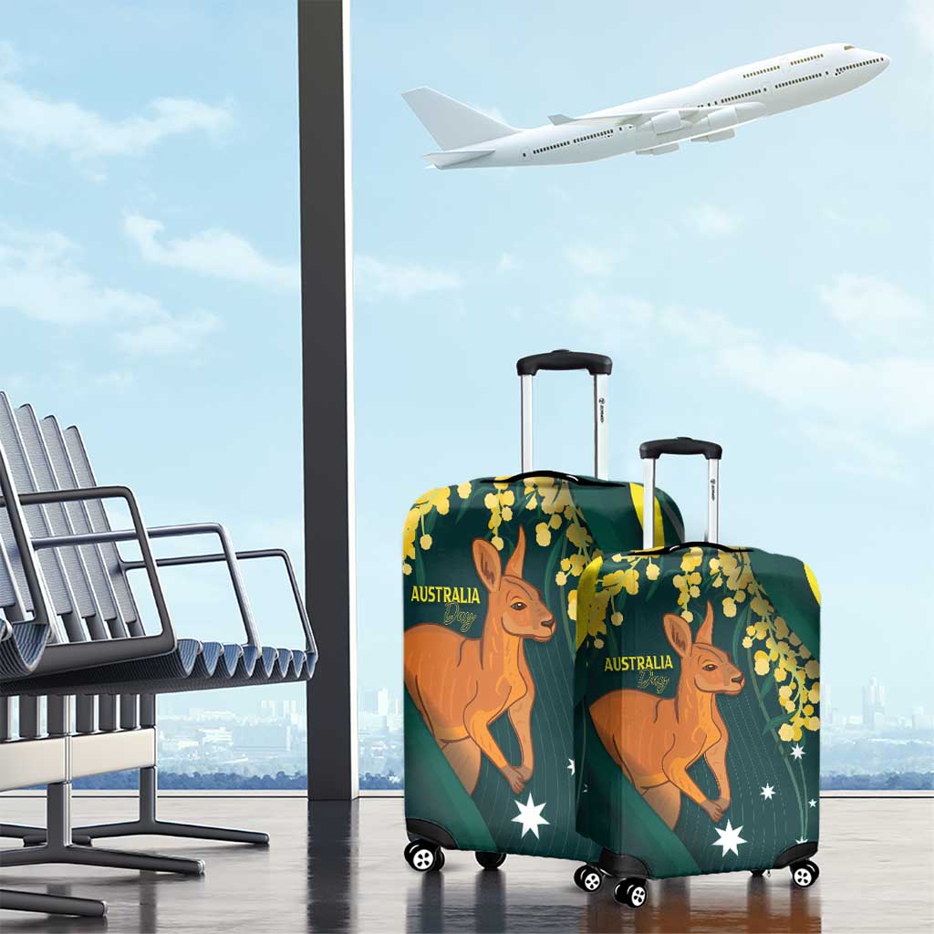 Australia Day Luggage Cover Kangaroo National Color