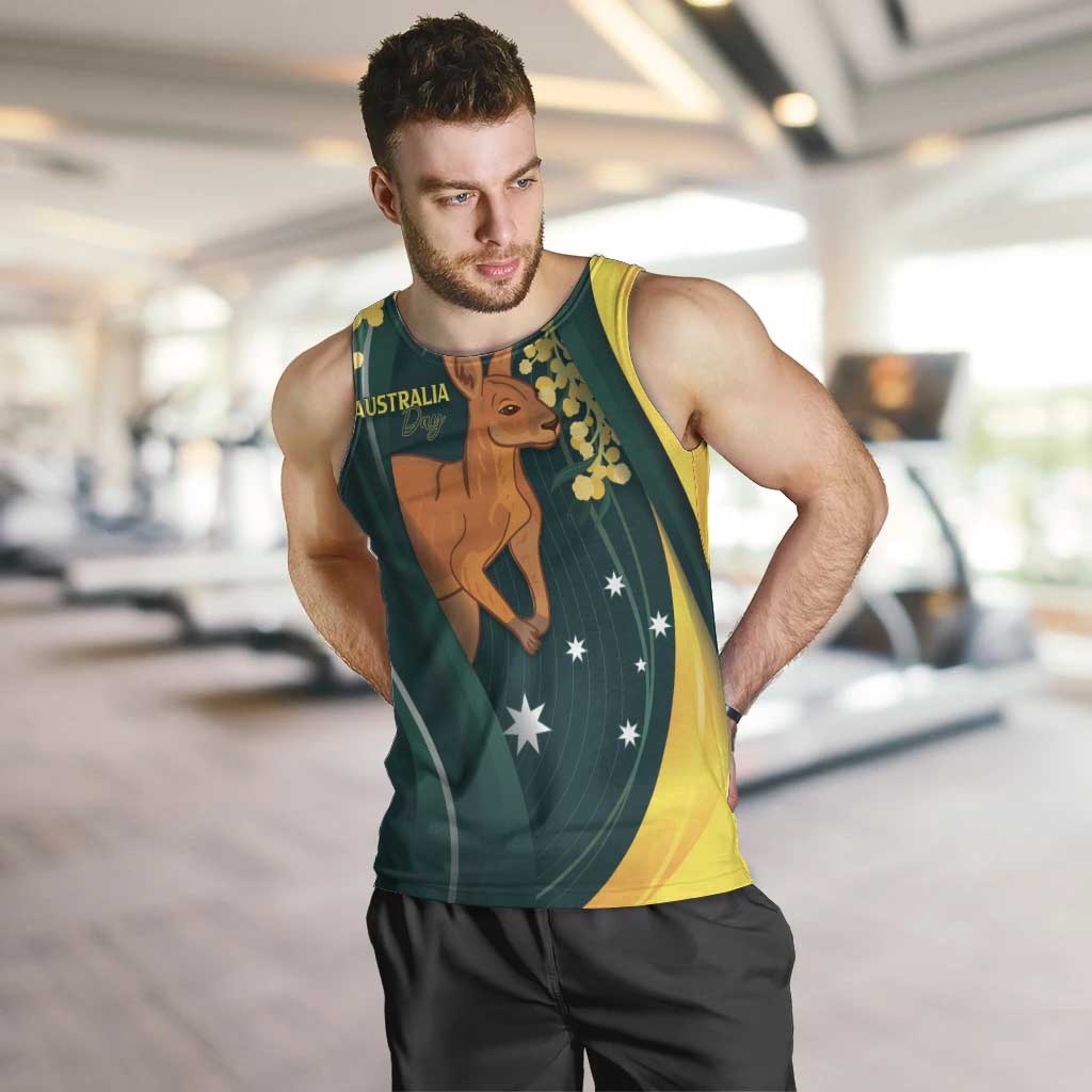 Australia Day Men Tank Top Kangaroo National Color