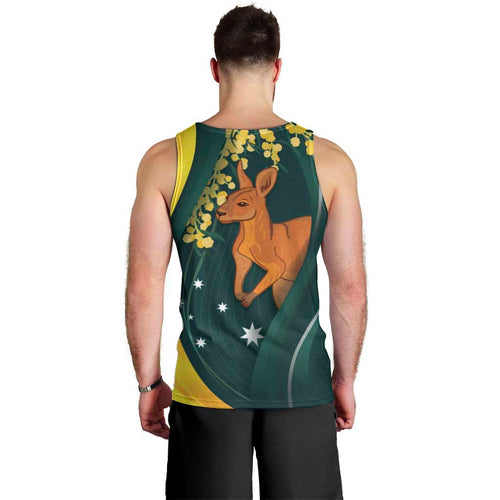 Australia Day Men Tank Top Kangaroo National Color