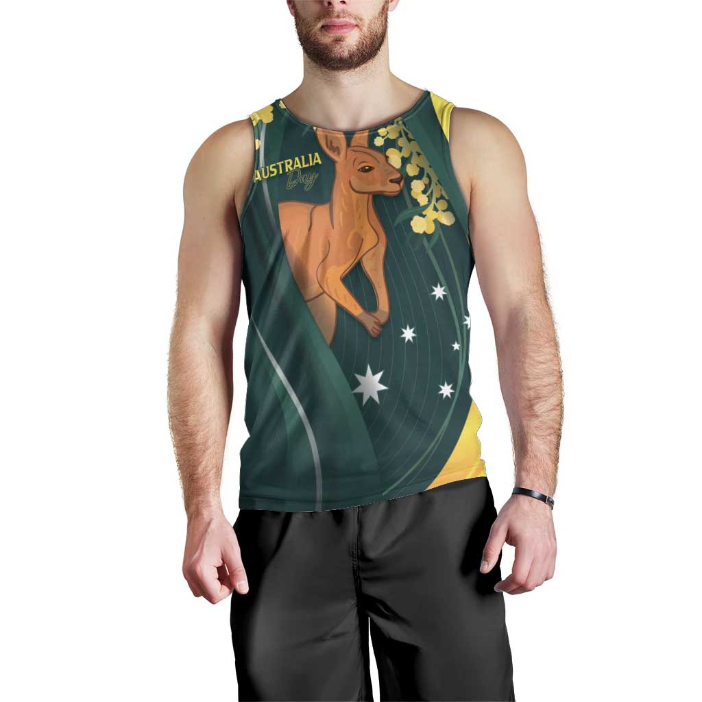 Australia Day Men Tank Top Kangaroo National Color