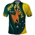 Australia Day Polo Shirt Kangaroo National Color