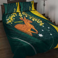 Australia Day Quilt Bed Set Kangaroo National Color