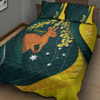 Australia Day Quilt Bed Set Kangaroo National Color