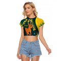Australia Day Raglan Cropped T Shirt Kangaroo National Color