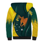 Australia Day Sherpa Hoodie Kangaroo National Color