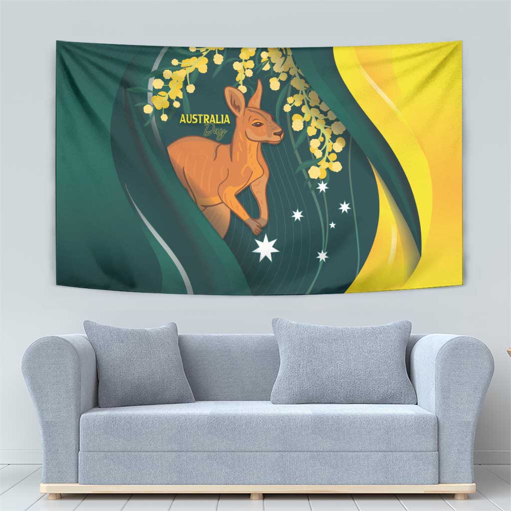 Australia Day Tapestry Kangaroo National Color