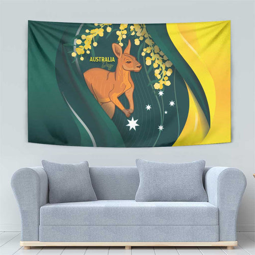 Australia Day Tapestry Kangaroo National Color