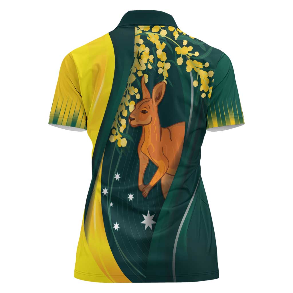 Australia Day Women Polo Shirt Kangaroo National Color