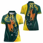 Australia Day Women Polo Shirt Kangaroo National Color