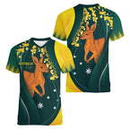 Australia Day Women V-Neck T-Shirt Kangaroo National Color