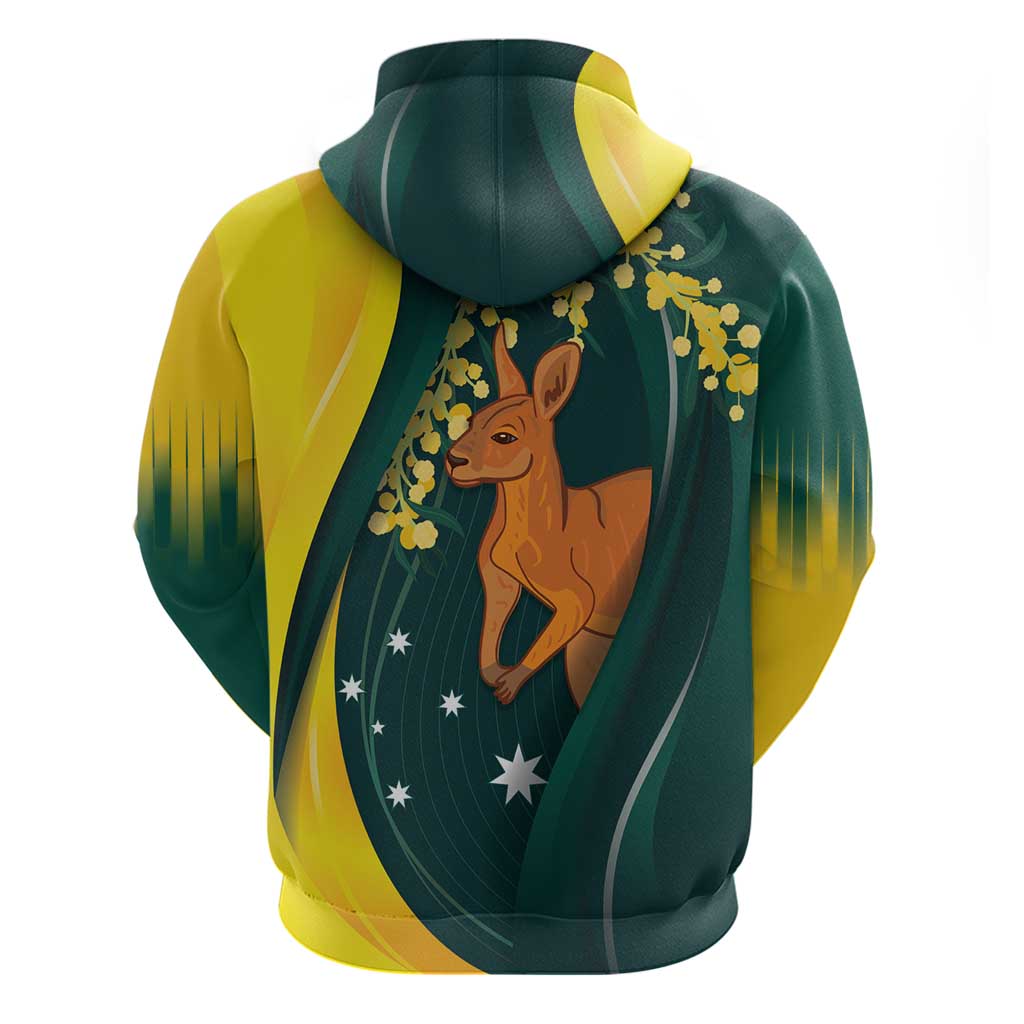 Australia Day Zip Hoodie Kangaroo National Color