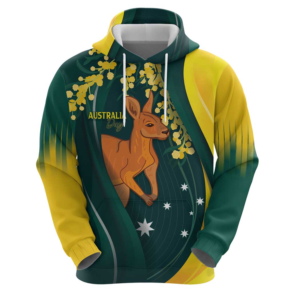 Australia Day Zip Hoodie Kangaroo National Color