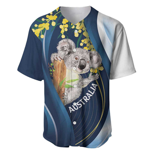 Australia Day Baseball Jersey Koala Blue Modern Vibe