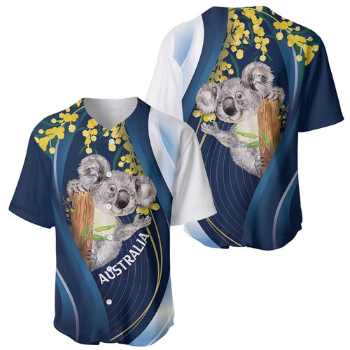 Australia Day Baseball Jersey Koala Blue Modern Vibe