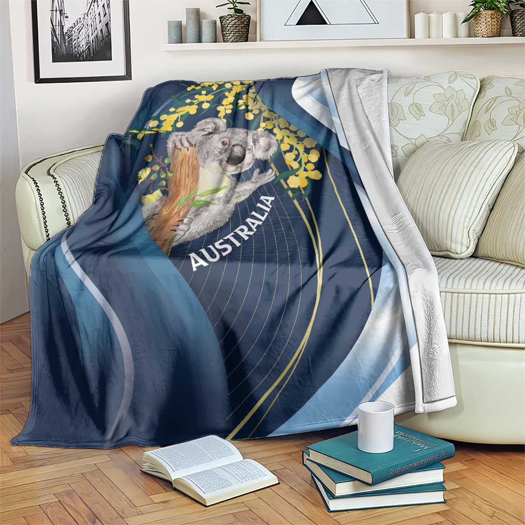 Australia Day Blanket Koala Blue Modern Vibe