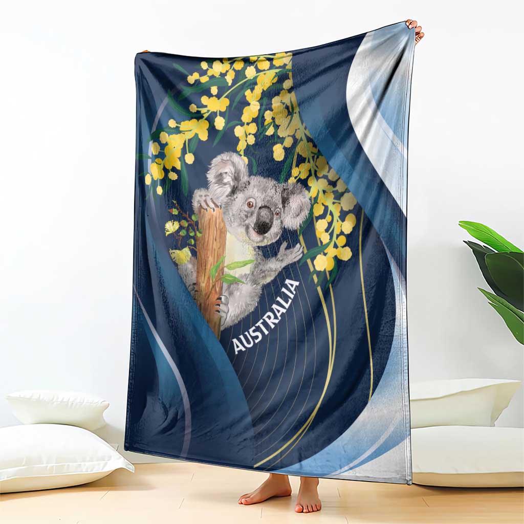 Australia Day Blanket Koala Blue Modern Vibe