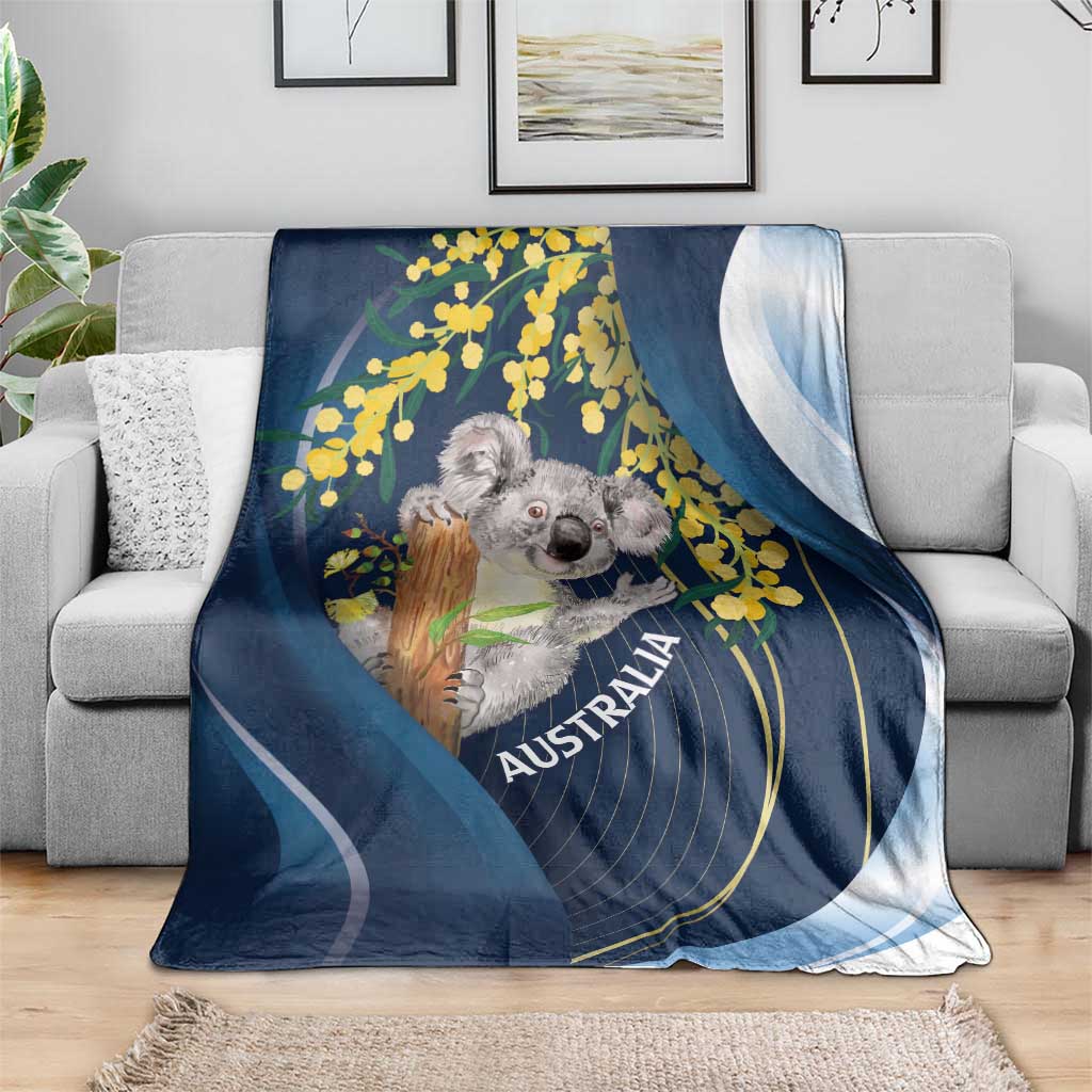 Australia Day Blanket Koala Blue Modern Vibe