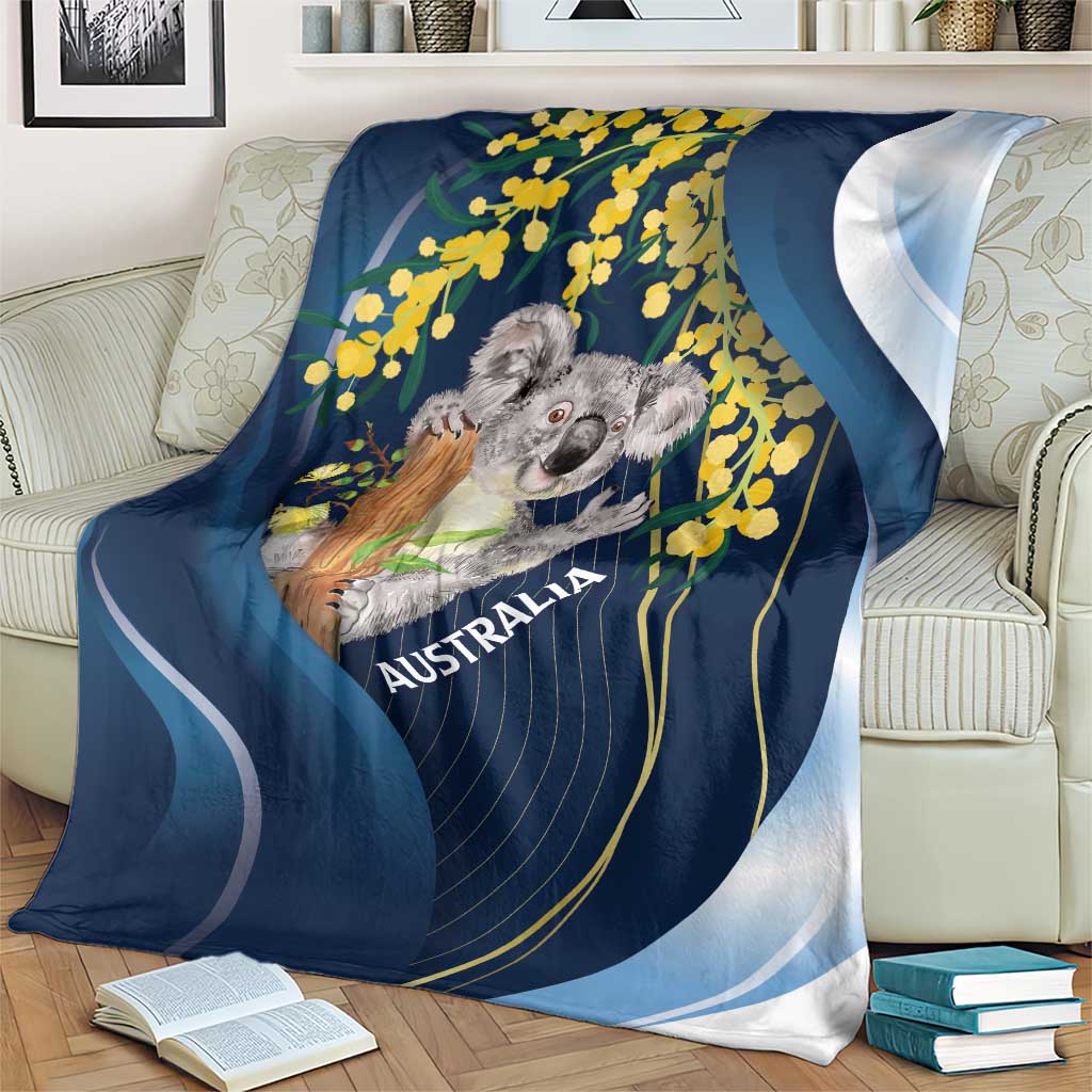 Australia Day Blanket Koala Blue Modern Vibe