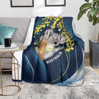 Australia Day Blanket Koala Blue Modern Vibe