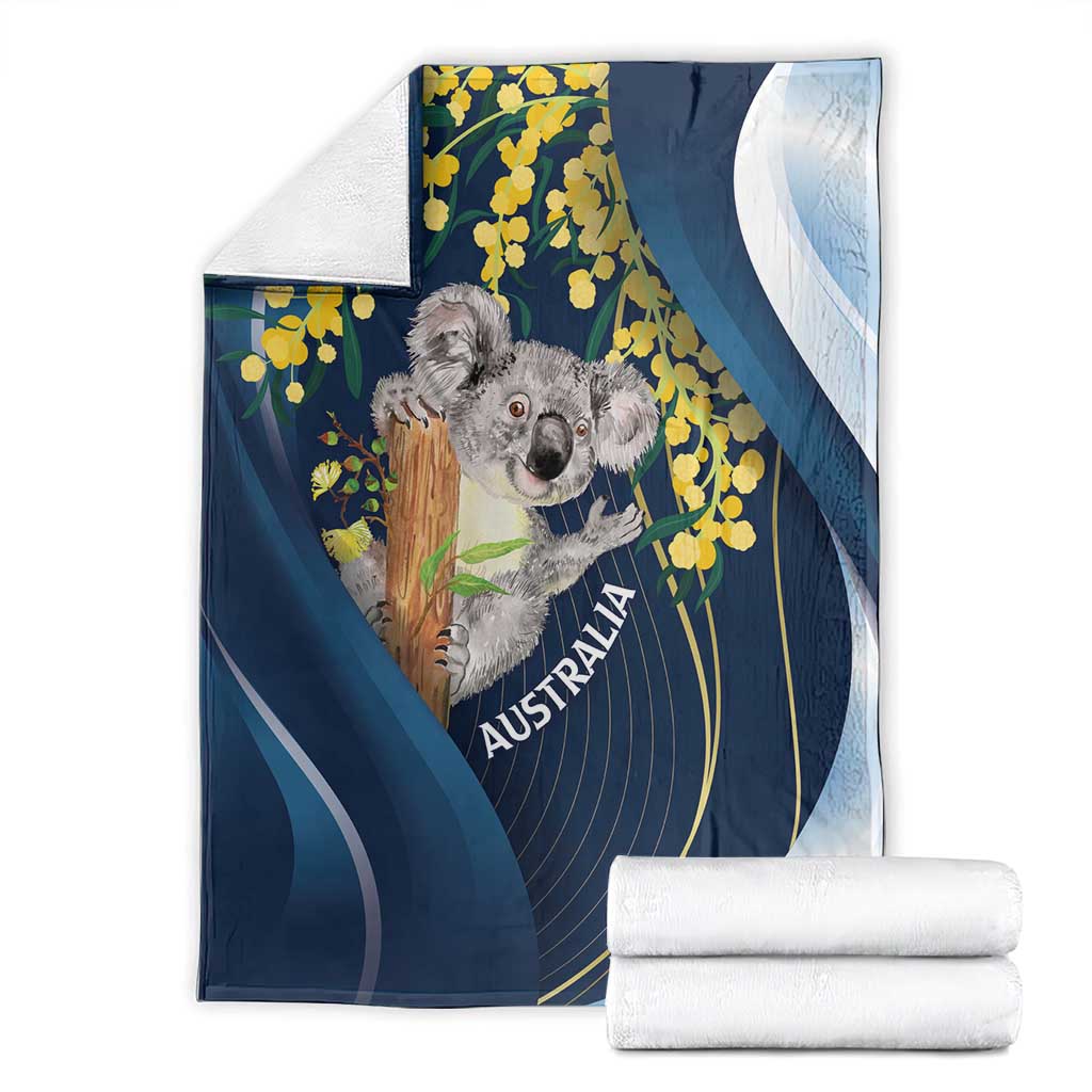 Australia Day Blanket Koala Blue Modern Vibe