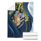 Australia Day Blanket Koala Blue Modern Vibe