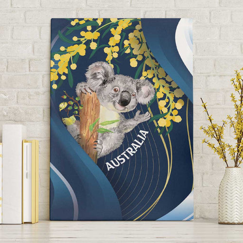 Australia Day Canvas Wall Art Koala Blue Modern Vibe