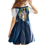 Australia Day Family Matching Off Shoulder Maxi Dress and Hawaiian Shirt Koala Blue Modern Vibe