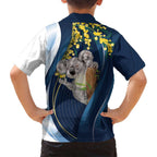 Australia Day Family Matching Tank Maxi Dress and Hawaiian Shirt Koala Blue Modern Vibe