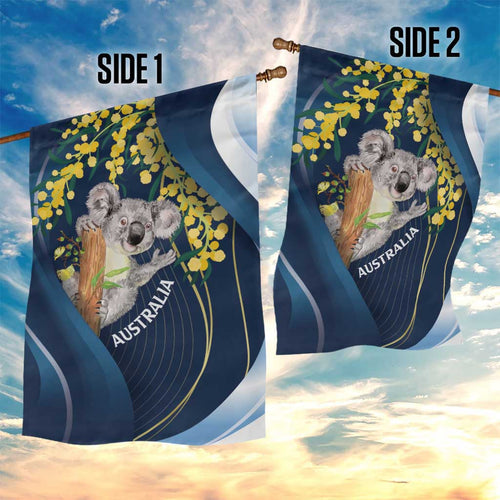 Australia Day Garden Flag Koala Blue Modern Vibe