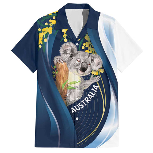 Australia Day Hawaiian Shirt Koala Blue Modern Vibe