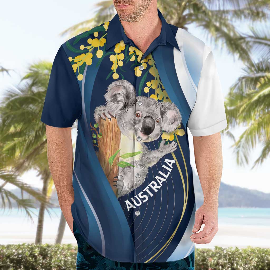Australia Day Hawaiian Shirt Koala Blue Modern Vibe