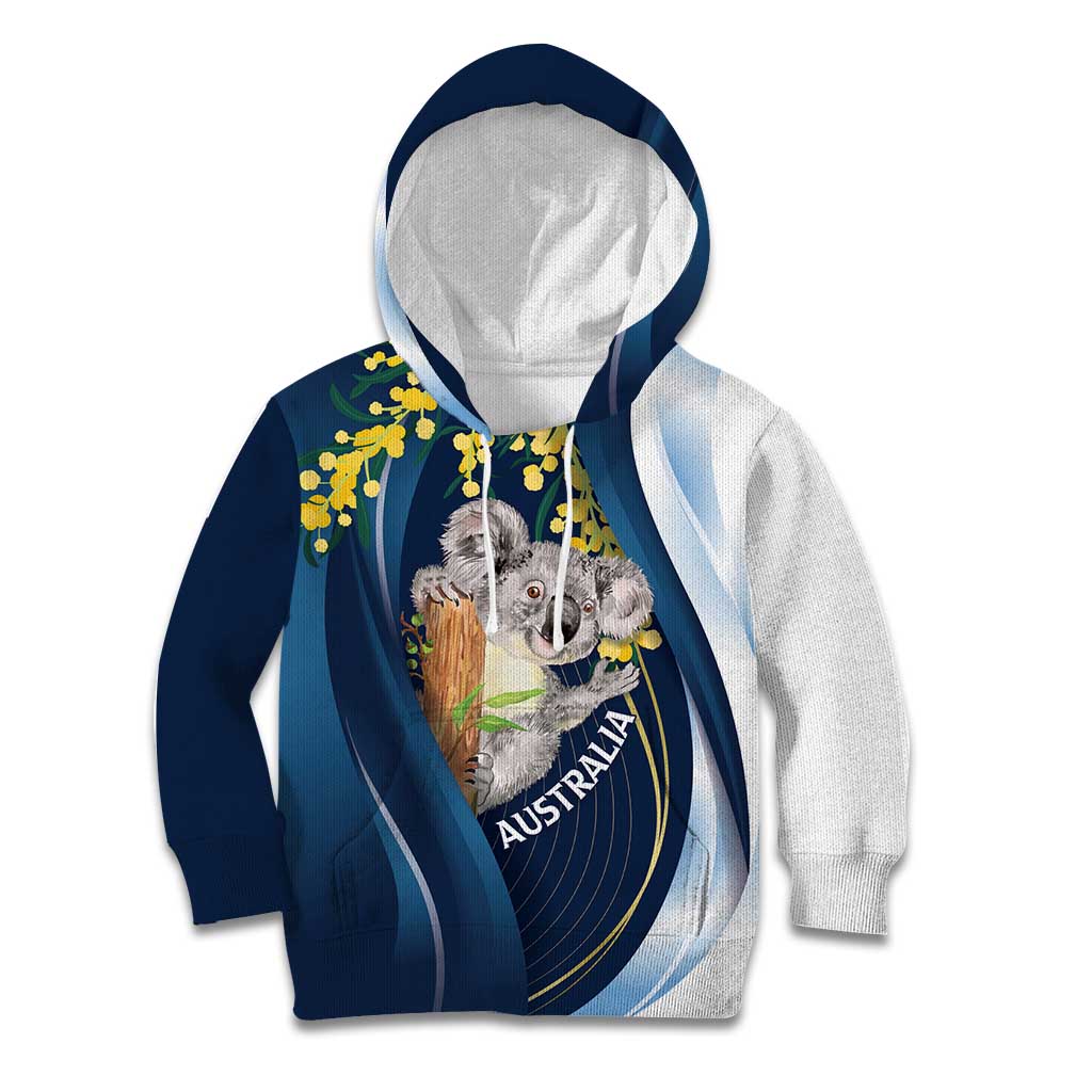 Australia Day Kid Hoodie Koala Blue Modern Vibe