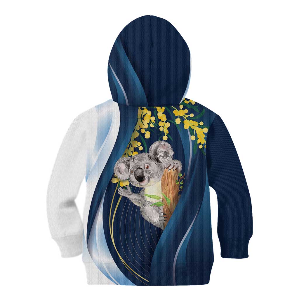 Australia Day Kid Hoodie Koala Blue Modern Vibe