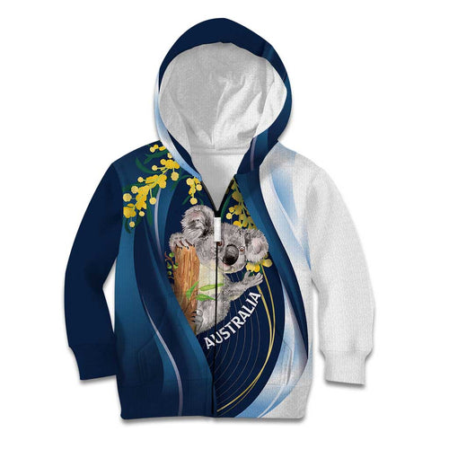 Australia Day Kid Hoodie Koala Blue Modern Vibe