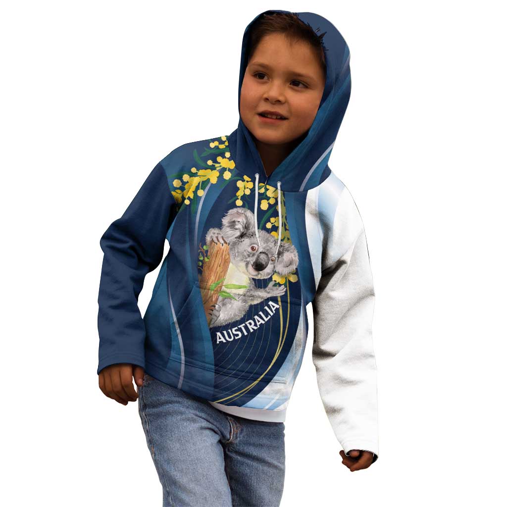 Australia Day Kid Hoodie Koala Blue Modern Vibe