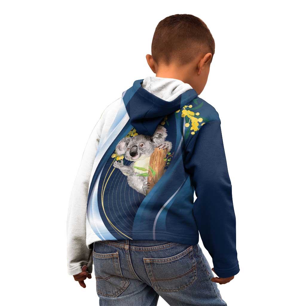 Australia Day Kid Hoodie Koala Blue Modern Vibe