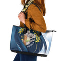 Australia Day Leather Tote Bag Koala Blue Modern Vibe
