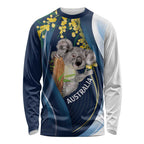Australia Day Long Sleeve Shirt Koala Blue Modern Vibe