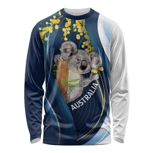 Australia Day Long Sleeve Shirt Koala Blue Modern Vibe