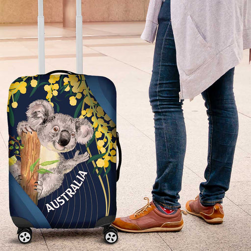 Australia Day Luggage Cover Koala Blue Modern Vibe