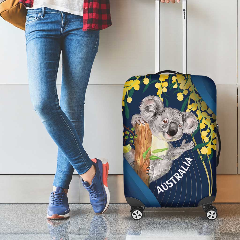 Australia Day Luggage Cover Koala Blue Modern Vibe