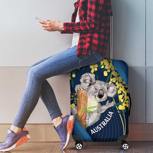 Australia Day Luggage Cover Koala Blue Modern Vibe